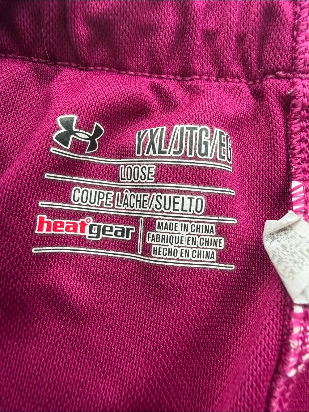 Under Armour Girls HeatGear Play Up Athletic Shorts - Purple/Magenta (Youth XL)